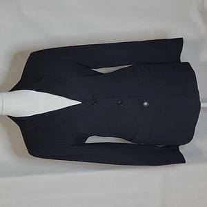 Ladies Calvin Klein Navy Pinstripe Blazer Coat